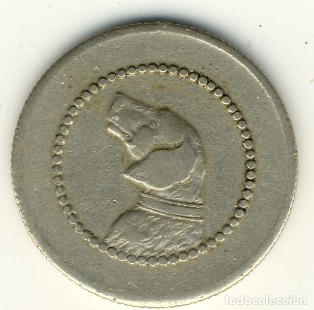 Monedas locales: FICHA DE UNA PESETA CON ANVERSO DE LA CABEZA DE UN PERRO DE CAZA