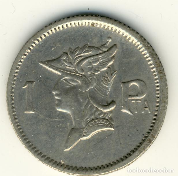 Monedas locales: FICHA DE UNA PESETA - ANVERSO CON LA CABEZA DE MERCURIO