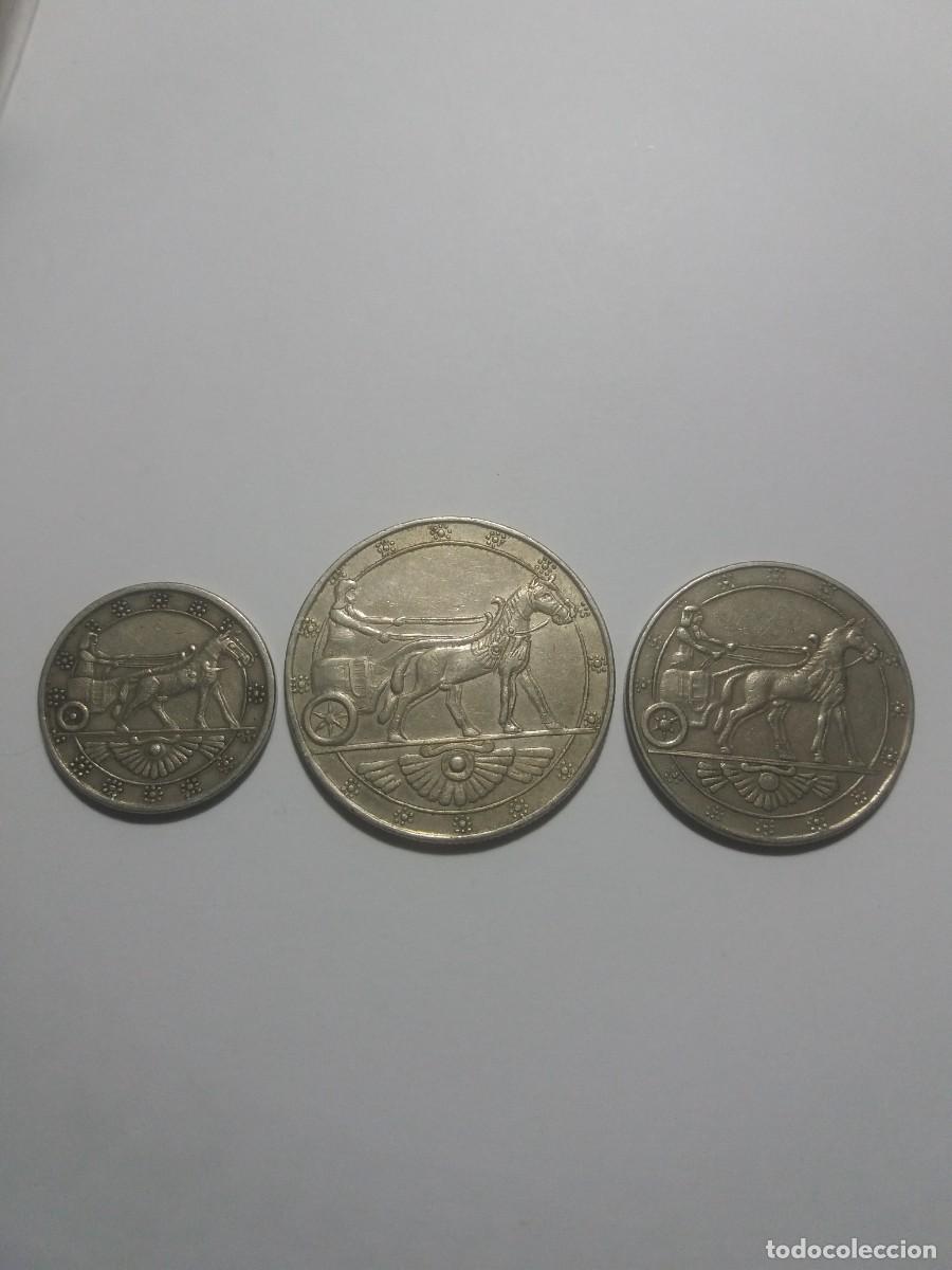 Monedas locales: Lote 3 Fichas Restaurante-Sala Juegos LAS Montjuich Barcelona