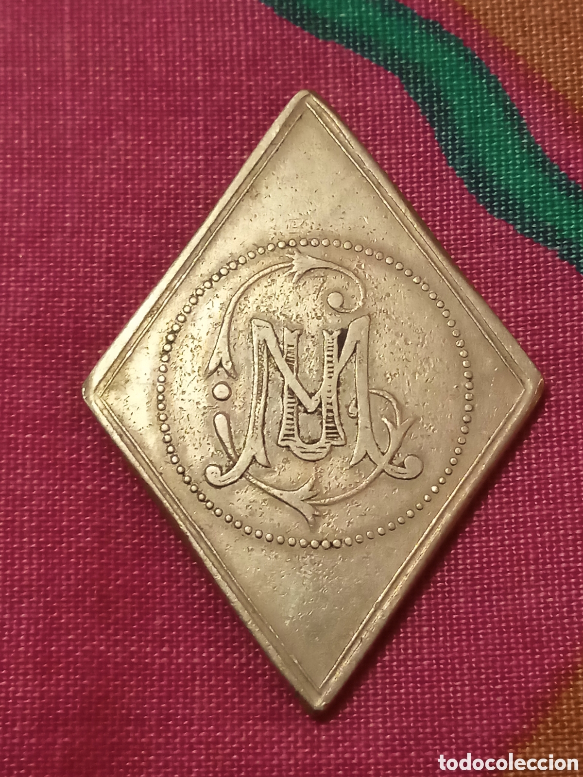 Monedas locales: RARA FICHA TIPO ROMBO C&Iacute;RCULO UNI&Oacute;N MERCANTIL BARCELONA CATALU&Ntilde;A CATALUNYA