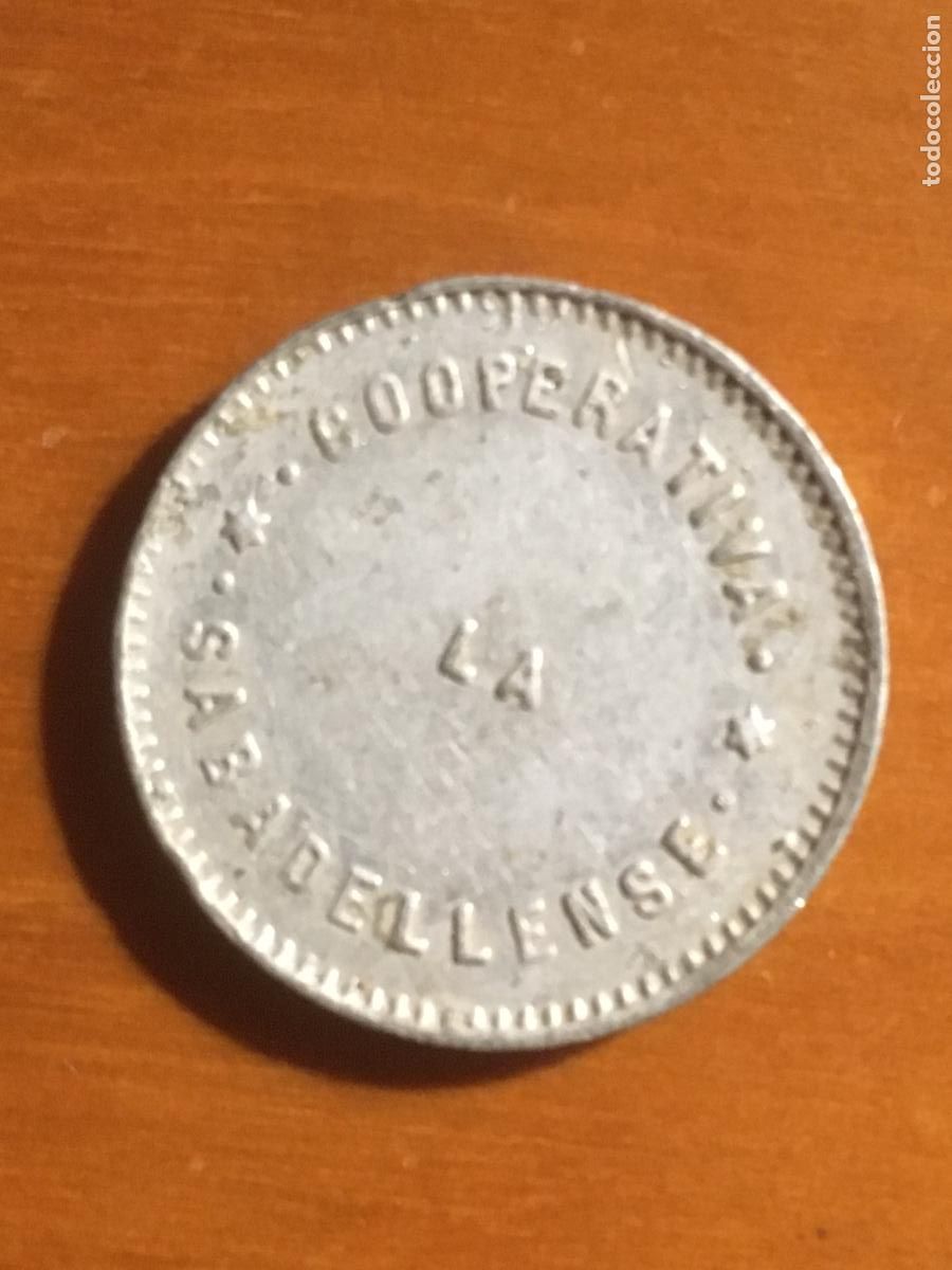 Monedas locales: cooperativa la sabadellense ficha moneda dineraria original