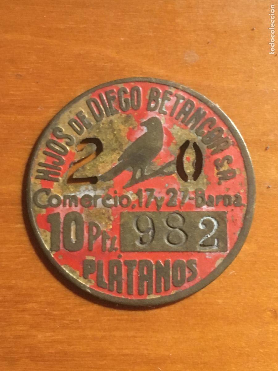 Monedas locales: hijos diego betancor barcelona cooperativa moneda dineraria original