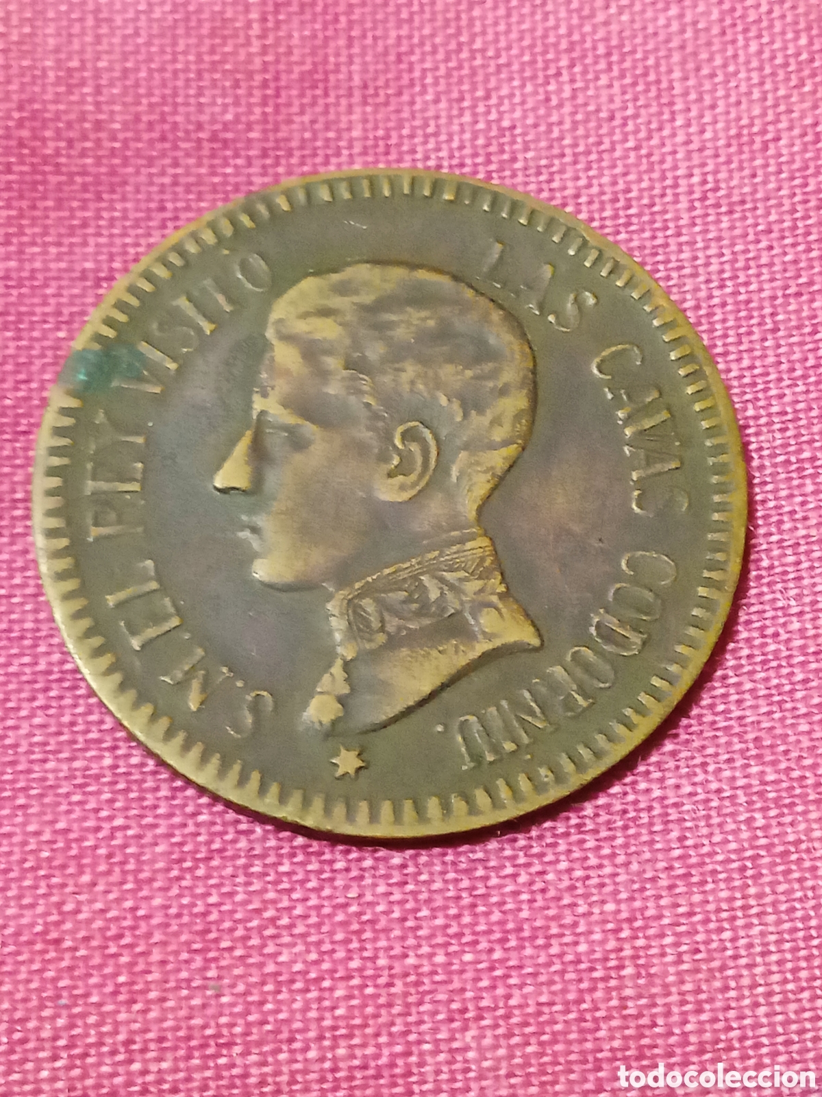 Monedas locales: 196- BONITA FICHA MEDALLA Alfonso XIII - Visita a las cavas Codorniu 17 DE ABRIL DE 1904