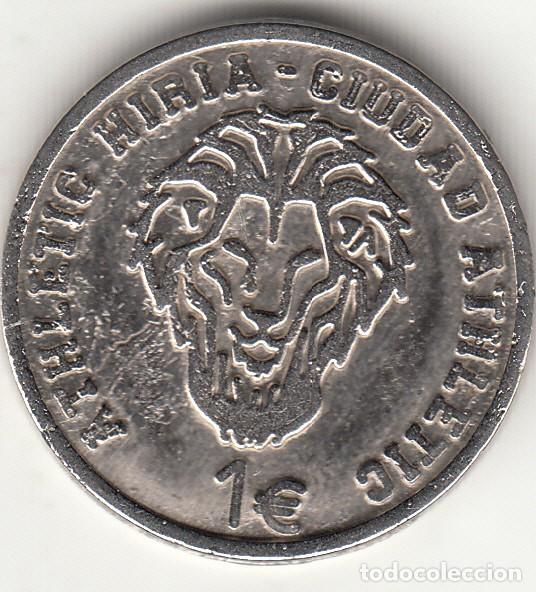 Monedas locales: FICHA: 1 &euro; CIUDAD ATHLETIC - FINAL COPA REY 2009 / BARCELONA