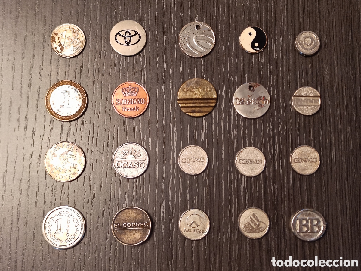Monedas locales: Lote 20 Antiguos Token - Fichas