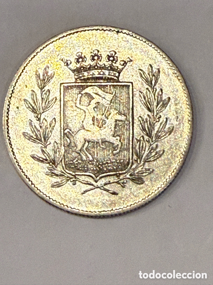 Monedas locales: Ficha Espa&ntilde;a, 5 pesetas plata, Casino Calatayud, Zaragoza.(15 gramos).