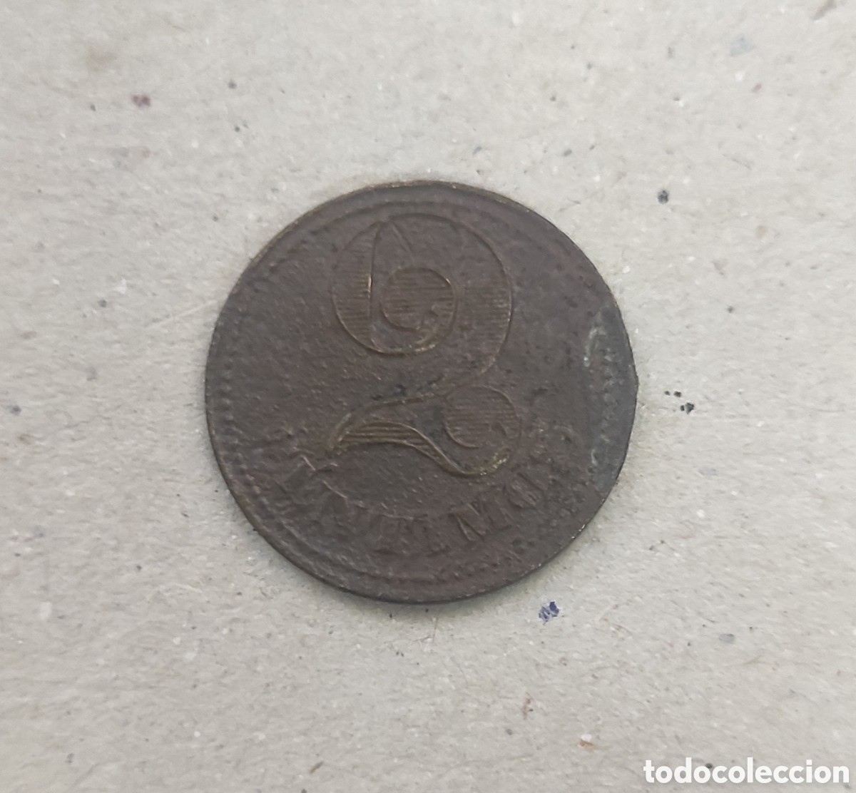 Monedas locales: 2 C&Eacute;NTIMOS - TIENDA ASILO ALMER&Iacute;A - 1886 - LAT&Oacute;N