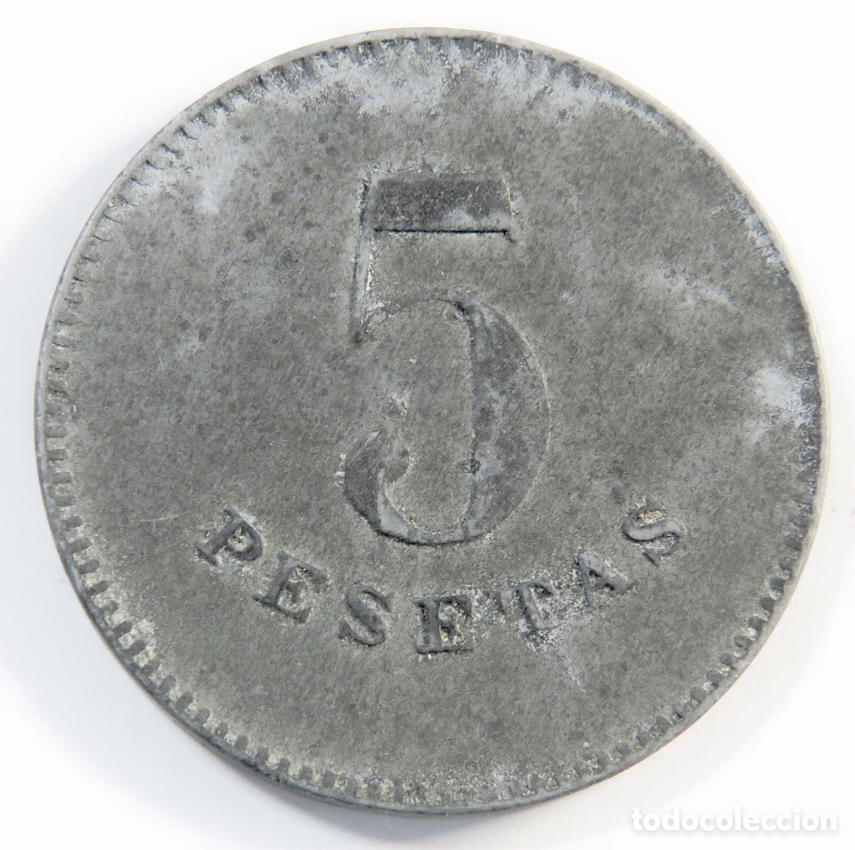 Monedas locales: &iexcl;&iexcl; Guerra Civil Espa&ntilde;ola !! 5 Pesetas Cooperativa Igualada