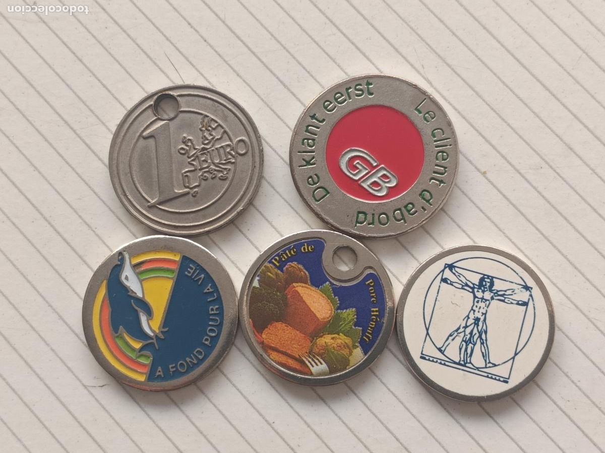 Monedas locales: 5 fichas de supermercado