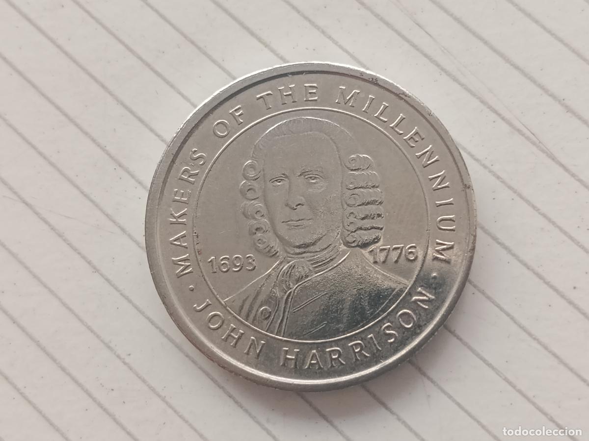 Monedas locales: John Harrison. Ficha Millennium 2000