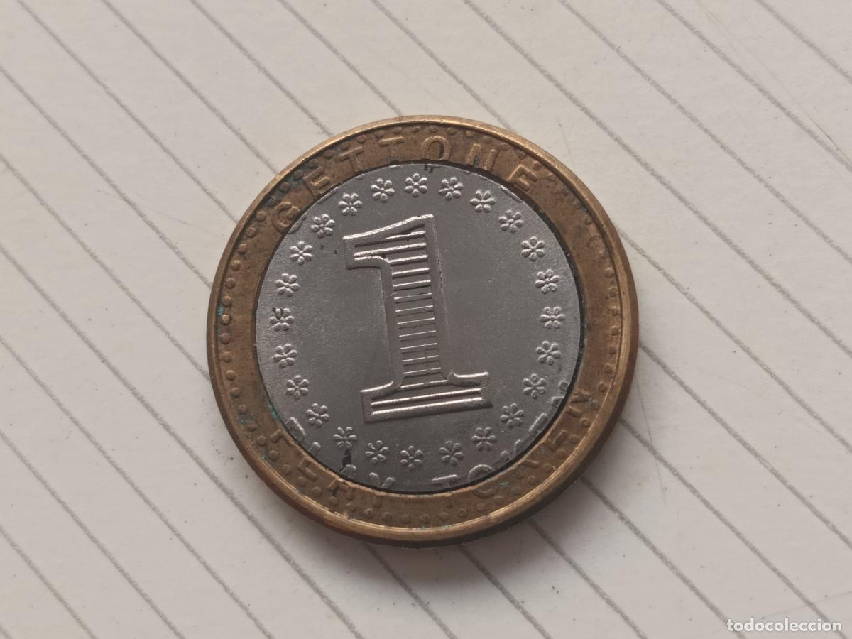 Monedas locales: Token de juego. Bimet&aacute;lica
