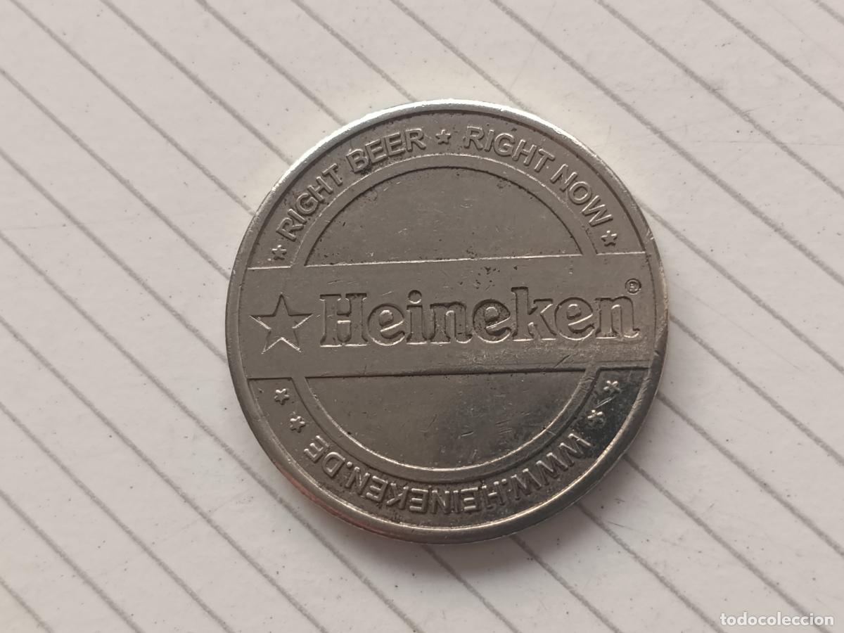 Monedas locales: Ficha , ficha, Alemania, consumici&oacute;n, Cerveza Heineken, token, jet&oacute;n