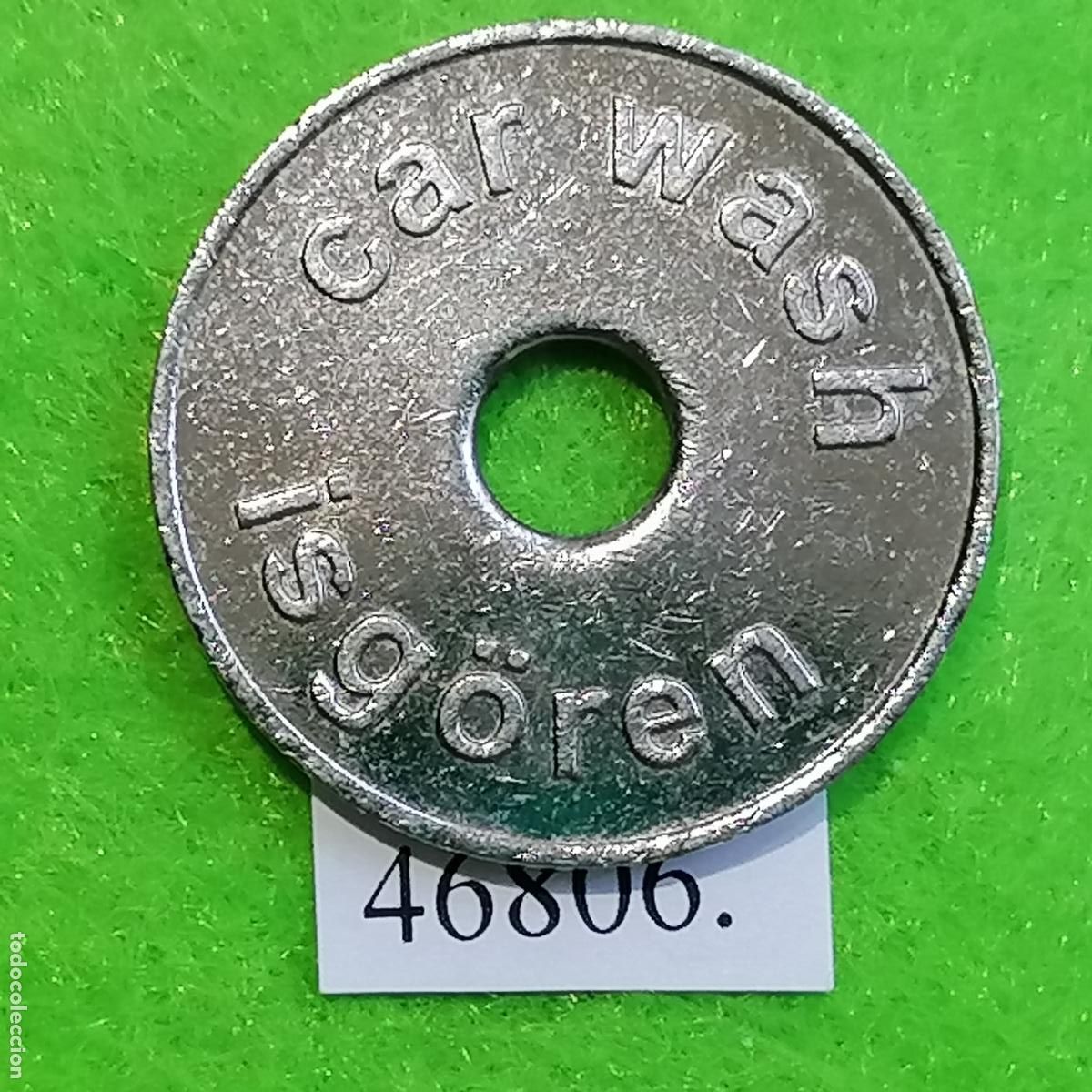 Monedas locales: Ficha Alemania autolavado carwash Isg&ouml;ren, Token, jet&oacute;n
