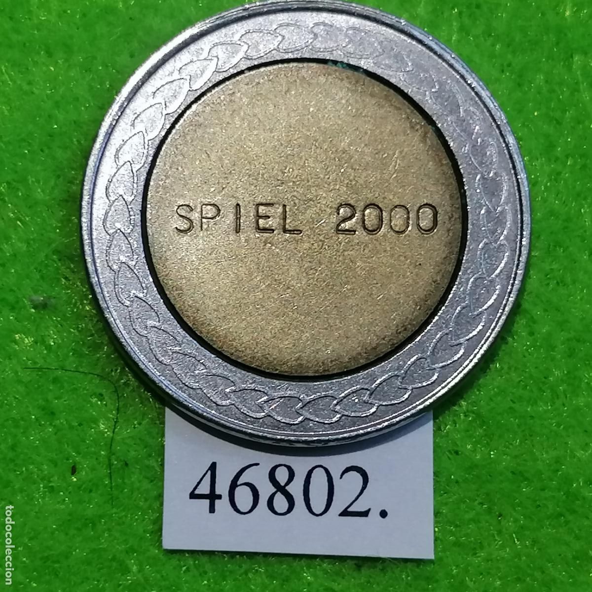 Monedas locales: Ficha Alemania, juegos recreativos, Spiel 2000. Bimetalica, Token, jet&oacute;n