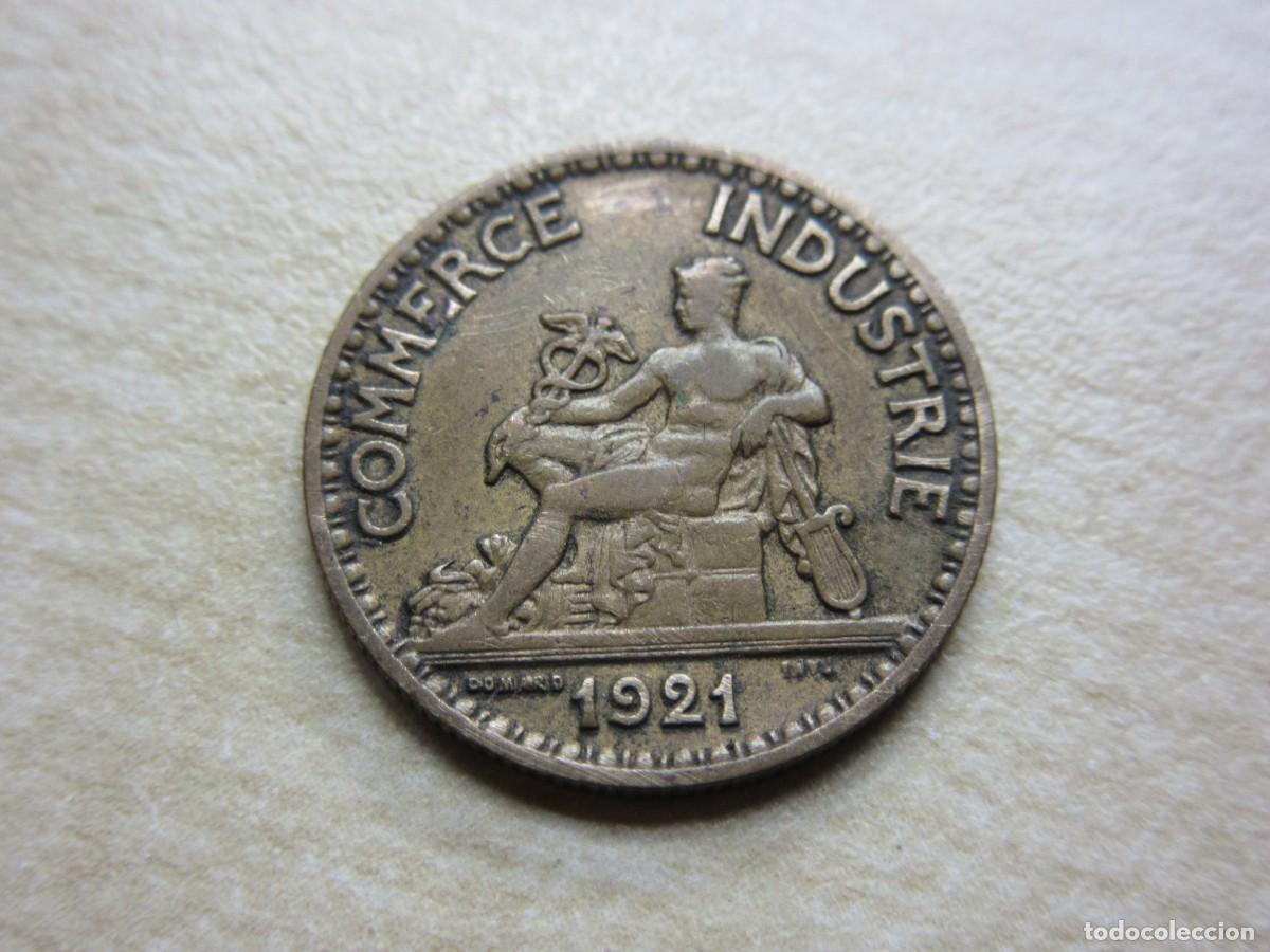 Moedas locais: Ficha de 50 c&eacute;ntimos de la C&aacute;mara de Comercio de Francia 1921