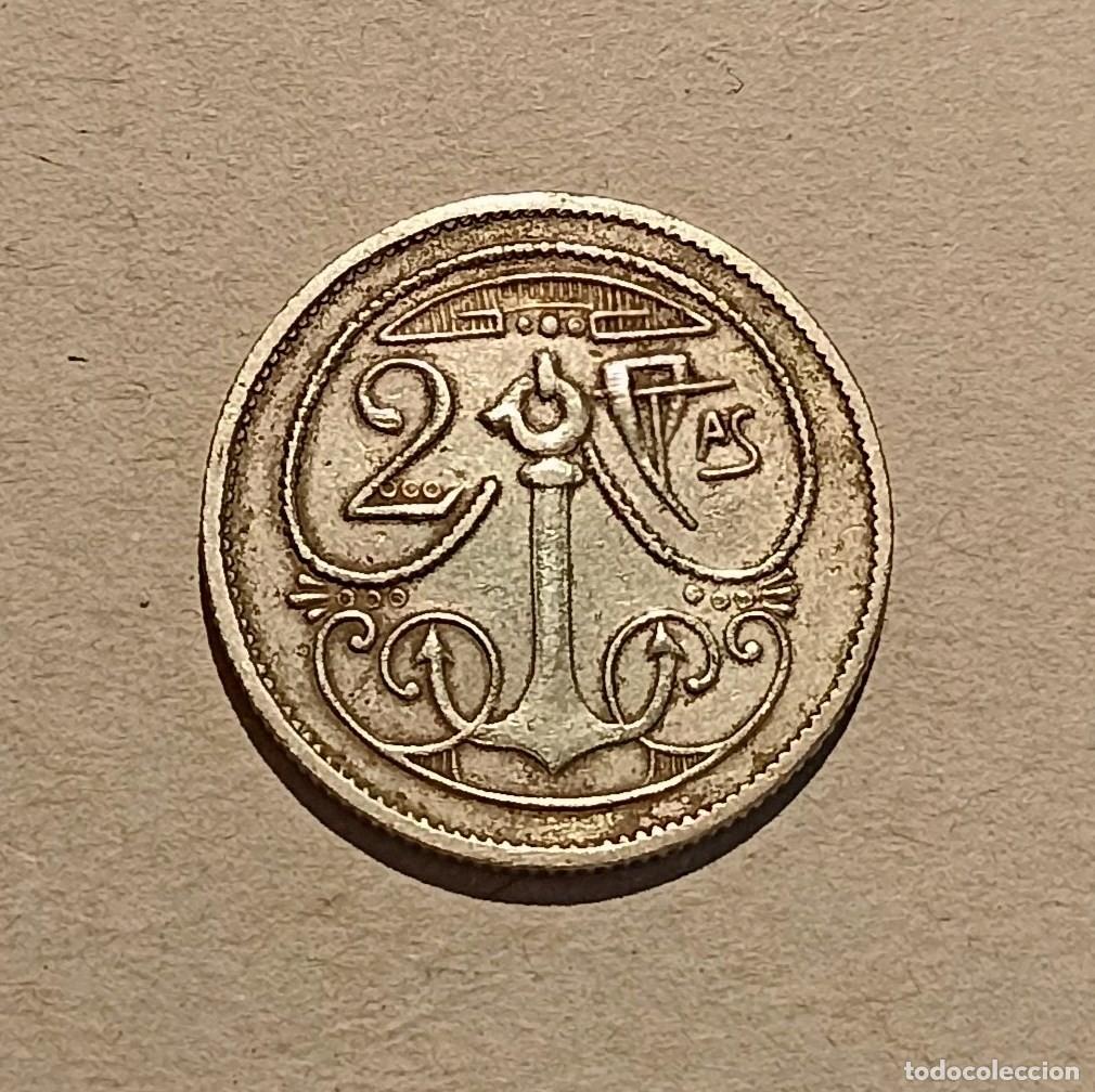 Moedas locais: ANTIGUA FICHA DE CASINO 2 PESETAS ANCLA