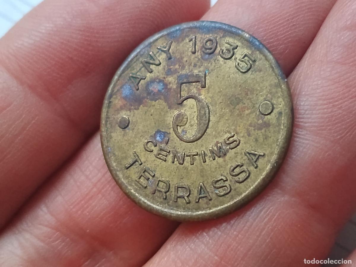 Monedas locales: Ficha TERRASSA 5 Centimos 1935 Cooperativa . Tarrassa