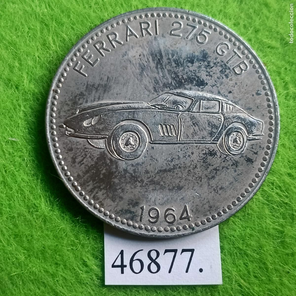 Monedas locales: ficha SHELL , Ferrari 275 GTB 1964, token, jet&oacute;n