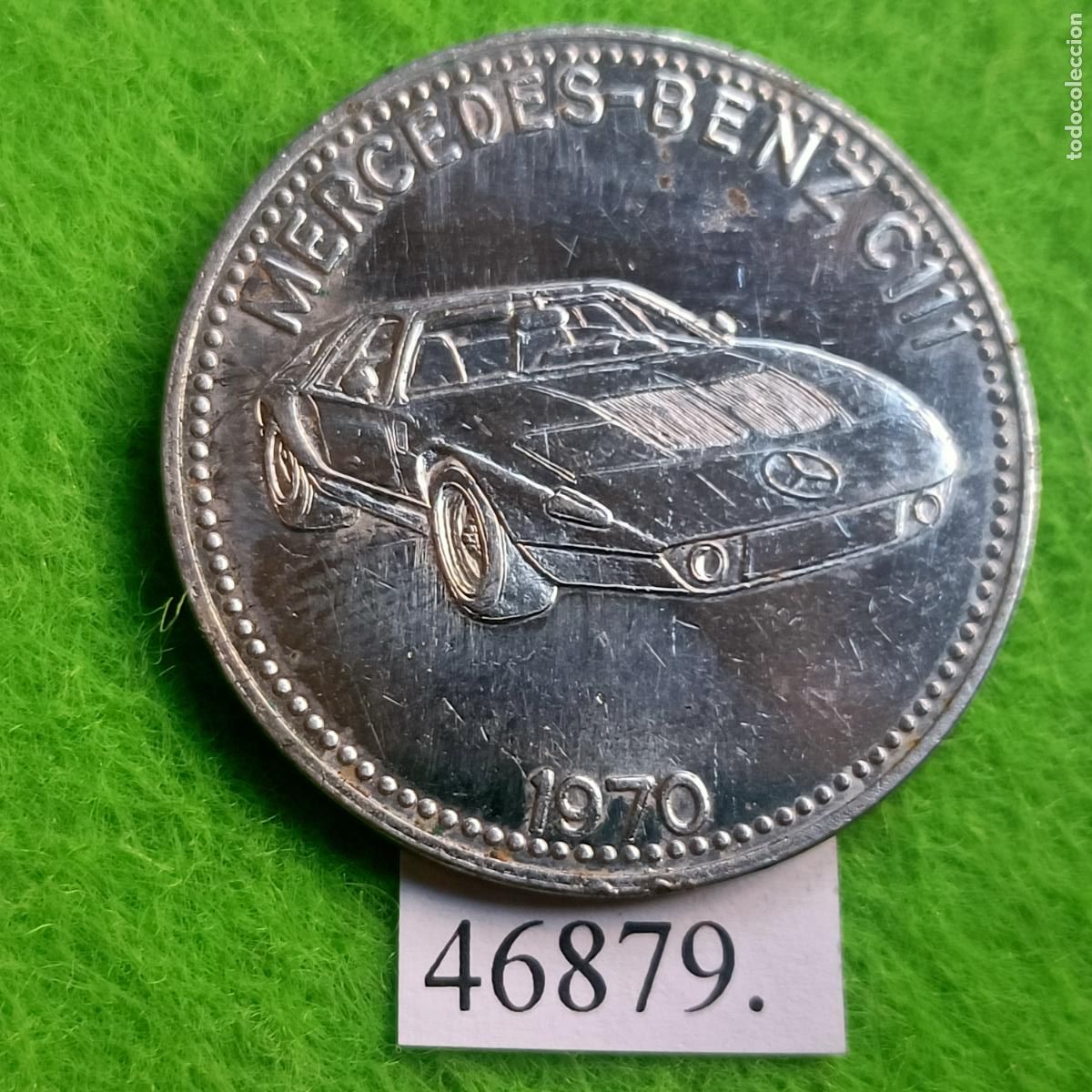 Monedas locales: ficha SHELL , Mercedes-Benz C111 1970, token, jet&oacute;n