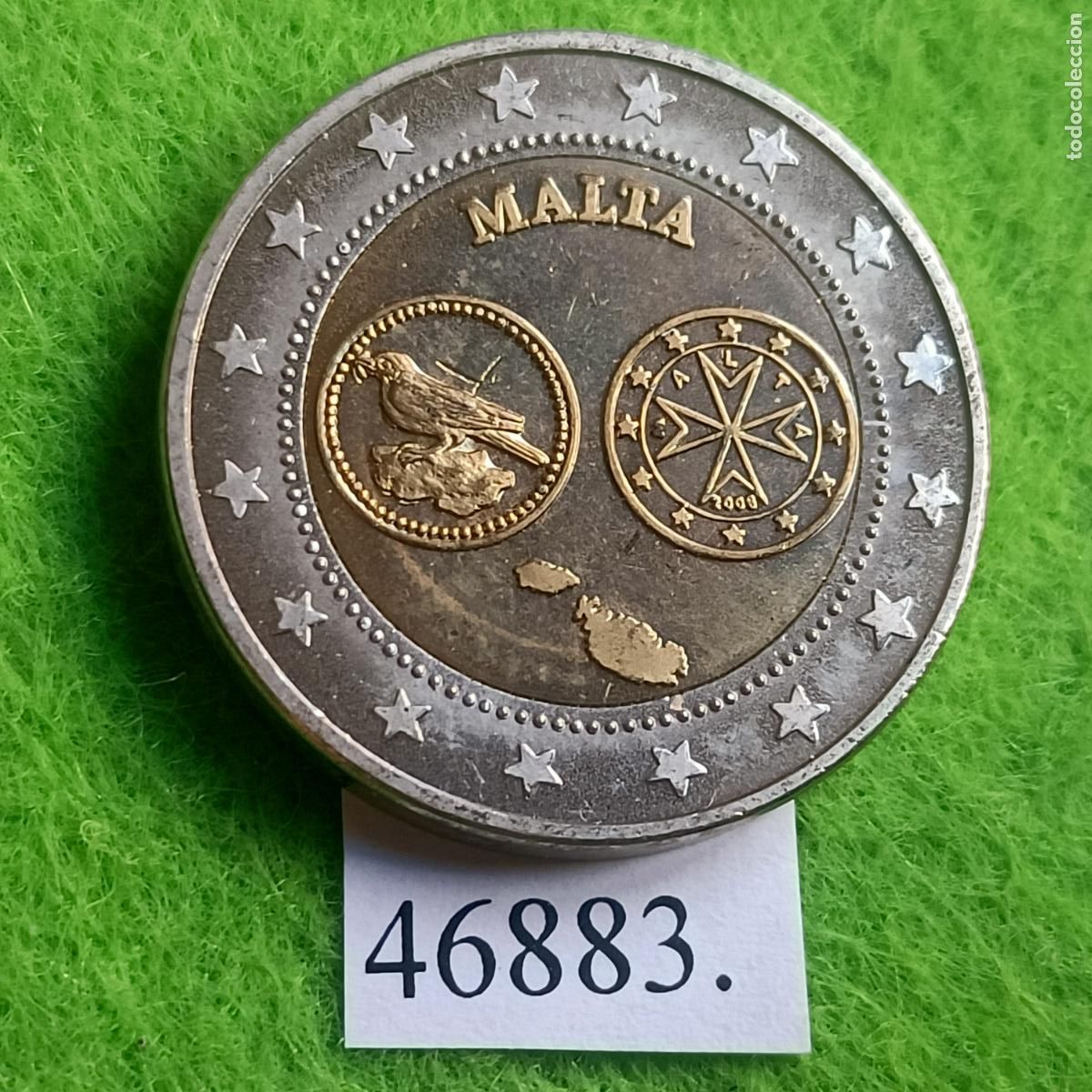 Monedas locales: Ficha, medalla, Malta 2008 bimetalica, europrueba, pattern, essai, specimen, token, jeton