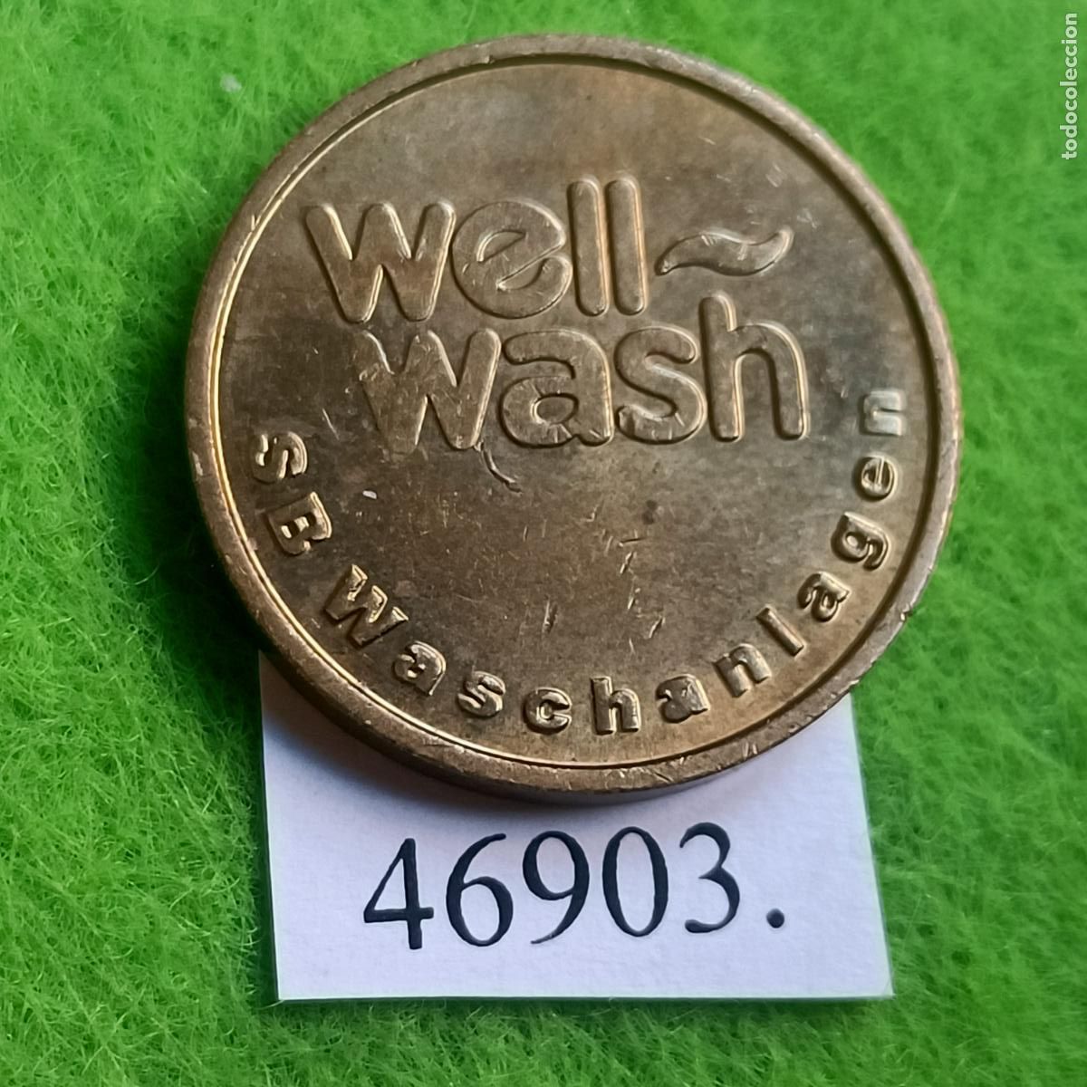 Monedas locales: Ficha, Alemania, autolavado, carwash, Well-Wash, SB Selbstbedienung-Waschanlagentoken, jet&oacute;n