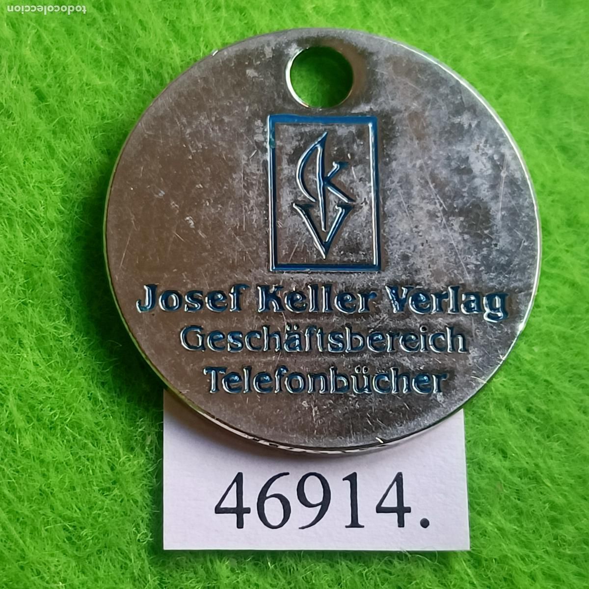 Monedas locales: Ficha vending, Josef Keller Verlag Gesch&auml;ftsbereich Telefonb&uuml;cher, autoservicio , token jet&oacute;n