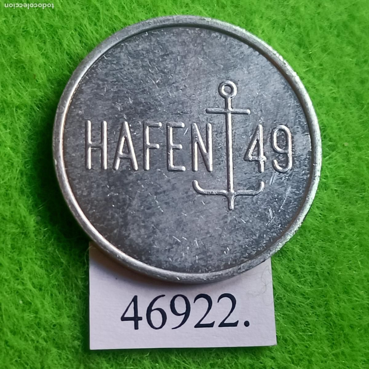 Monedas locales: Ficha Alemania, Mannheim, consumici&oacute;n, Club Hafen 49, Fritz-Kola, Colatoken jet&oacute;n