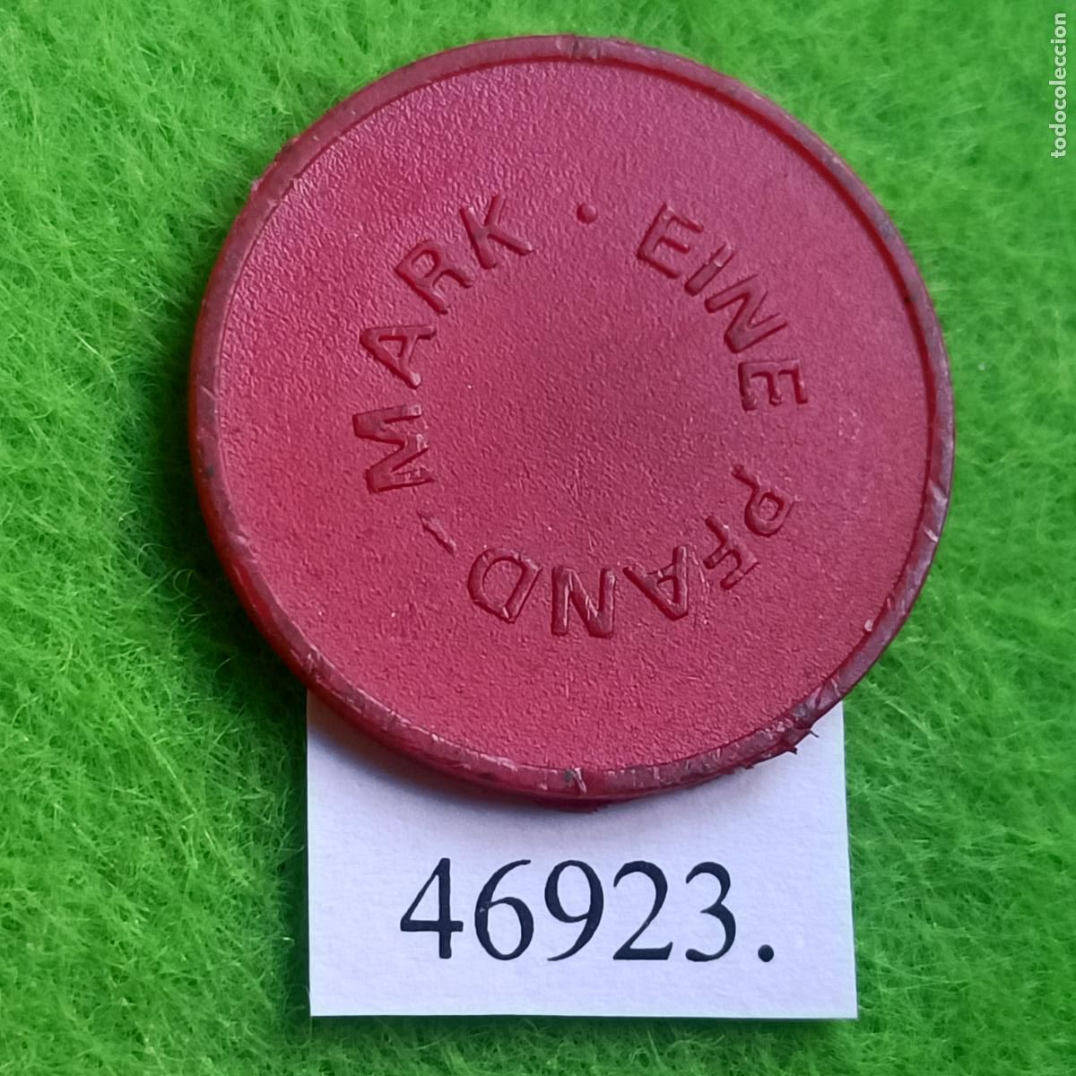 Monedas locales: Ficha Alemania, Pfand, resguardo de envase 1 mark, marco, consumici&oacute;n jet&oacute;n