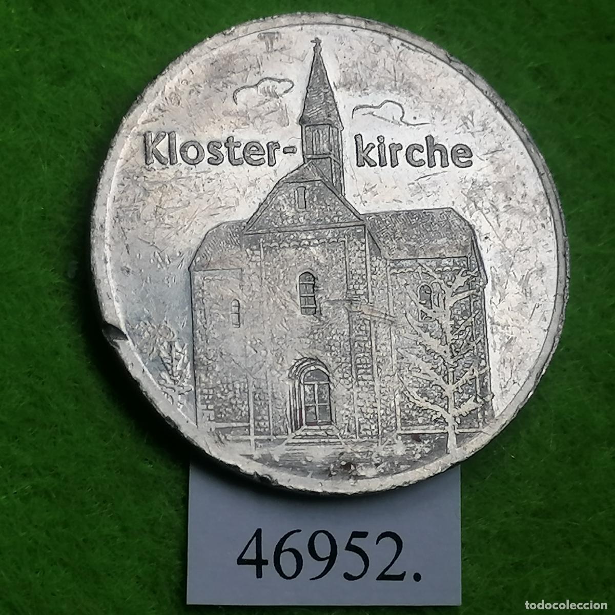 Monedas locales: Ficha medalla Alemania, Lobenfeld, 750 a&ntilde;os Kloster-Kirche token, jet&oacute;n