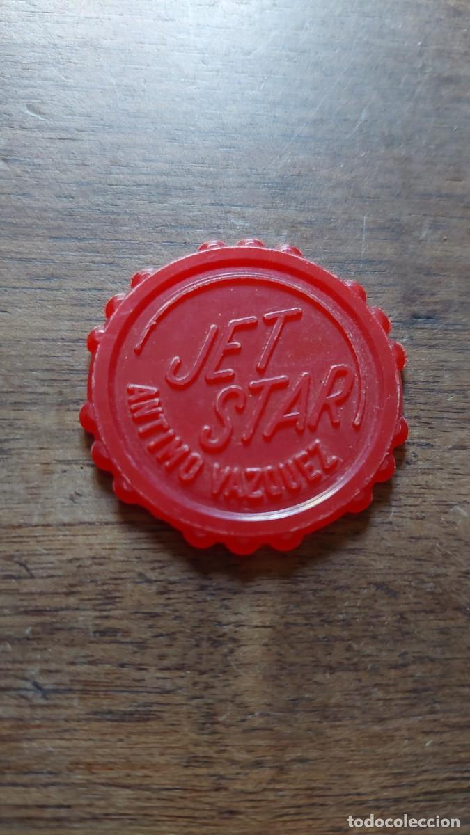 Monedas locales: Antigua ficha de atracci&oacute;n de feria Jet Star Antimo Vazquez