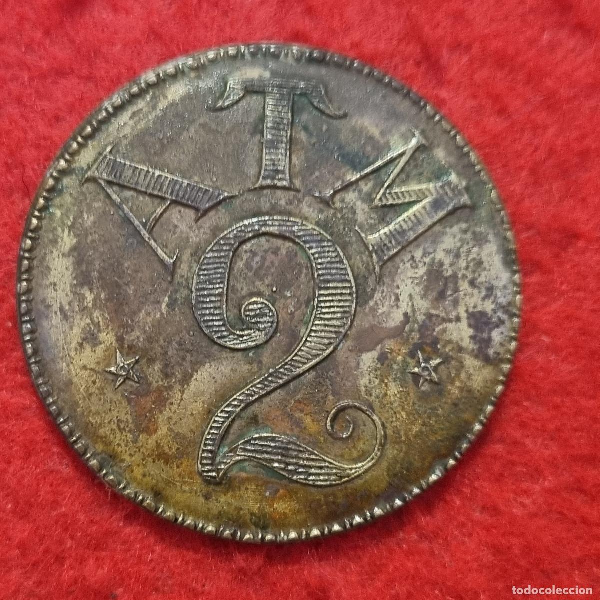 Monedas locales: FICHA ATM VALOR 2 TRANSPORTES TRANVIA GRANDE ANTIGUA ORIGINAL C29