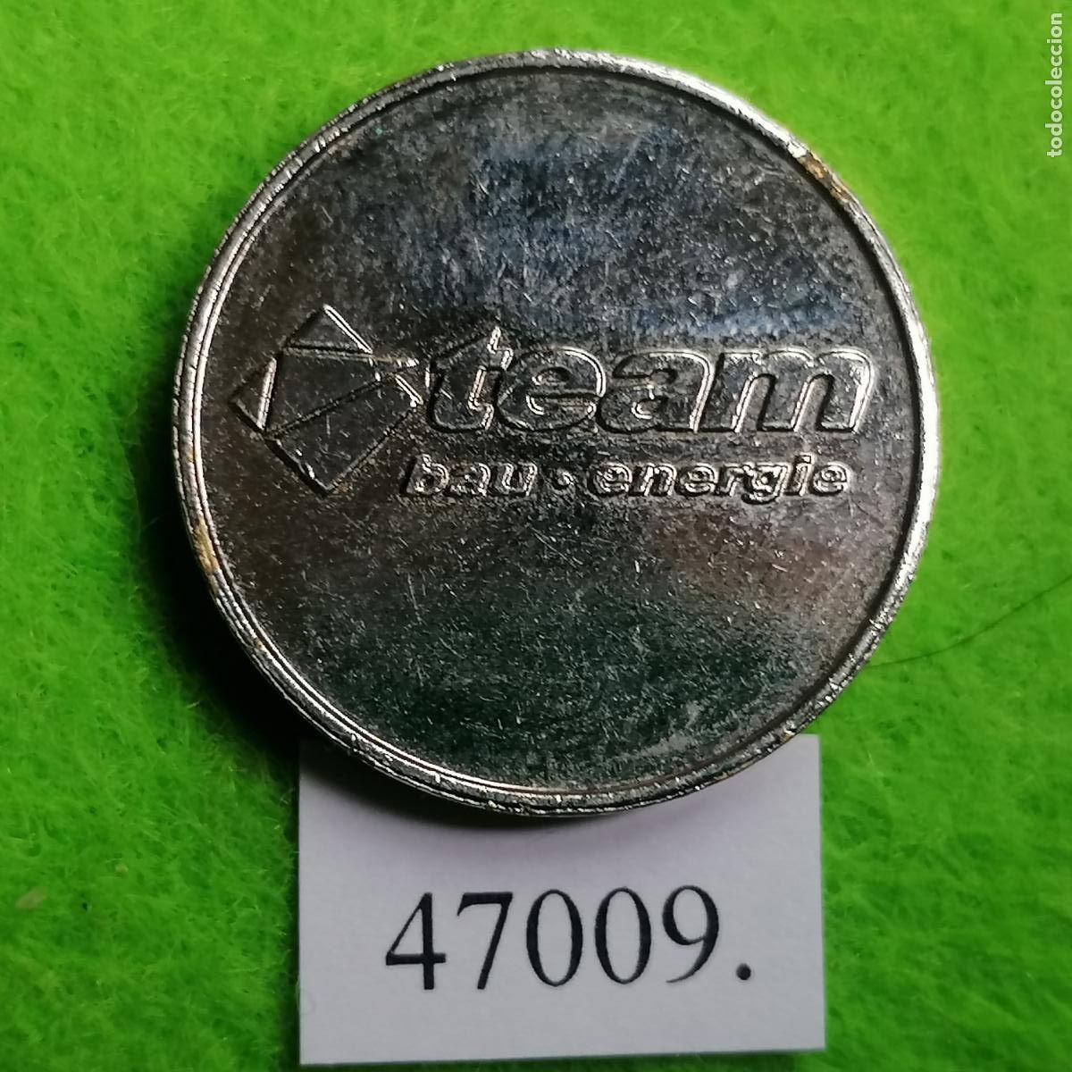 Monedas locales: Ficha Alemania,Team Bau Energie. , token jet&oacute;n
