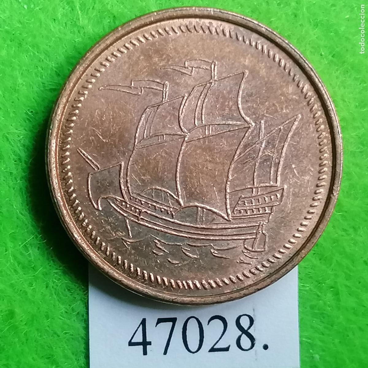 Monedas locales: Ficha juegos recreativos, barco, rosa vientos, Token, jet&oacute;n