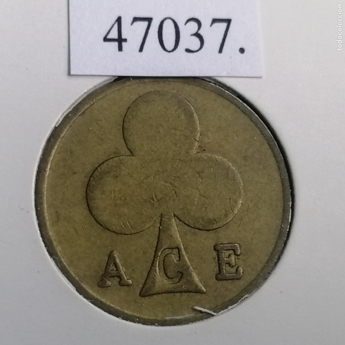 Monedas locales: Ficha Inglaterra, Ace Cafe, consumici&oacute;n, , vending, Token, jet&oacute;n