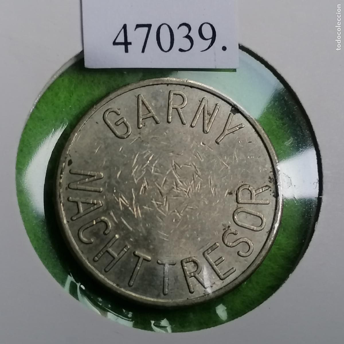 Monedas locales: Ficha Alemania, caja nocturna de seguridad, Garny Nachttresor, Token, jet&oacute;n
