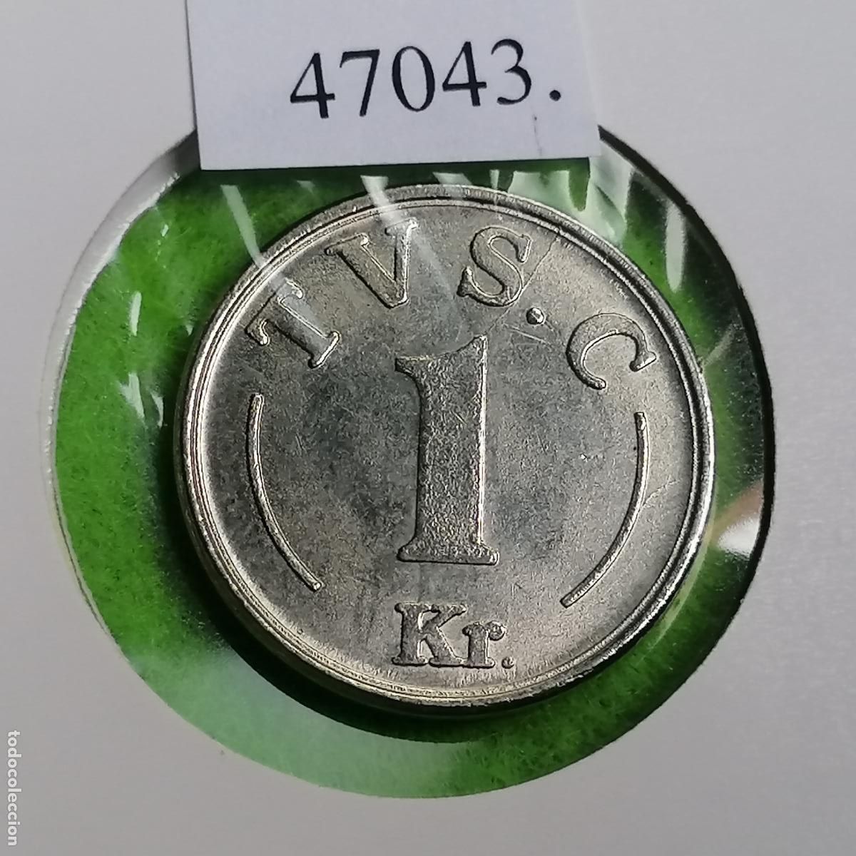 Monedas locales: Ficha Dinamarca, 1 corona - TVS.C, Token, jet&oacute;n