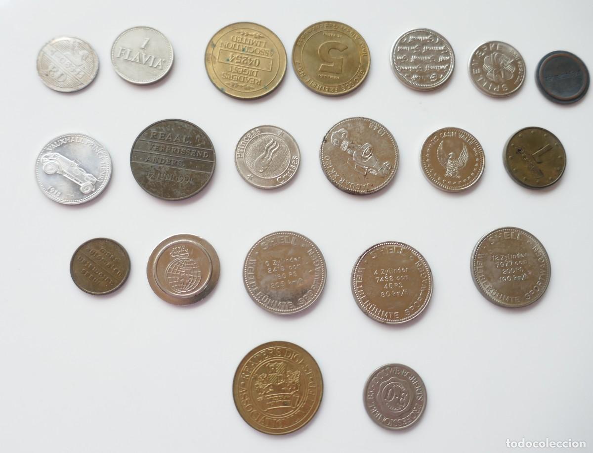 Monedas locales: LOTE VARIADO DE 20 FICHAS/TOKEN/JET&Oacute;N. VER DESCRIPCI&Oacute;N
