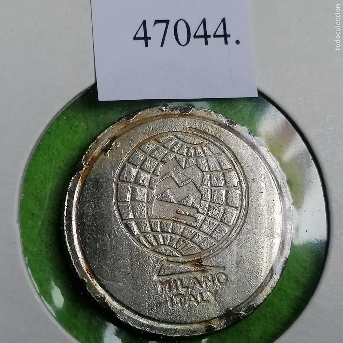 Monedas locales: Ficha Italia telefono ranurada, Milano Italy, token, jeton