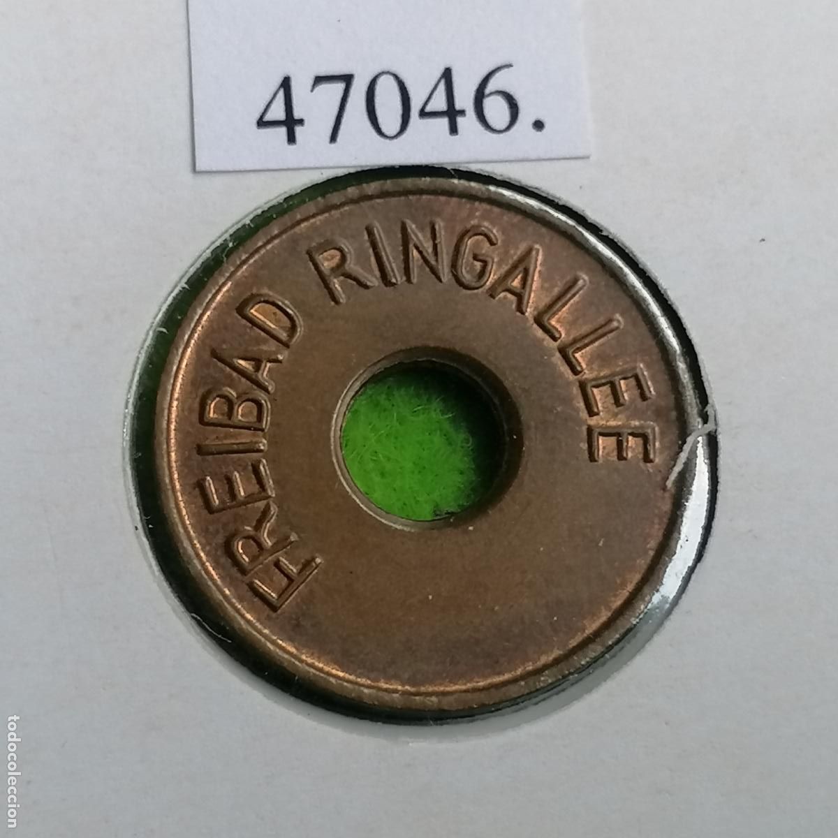 Monedas locales: Ficha Alemania, Rheine, FREIBAD RINGALLEE, piscina p&uacute;blica, token, jeton