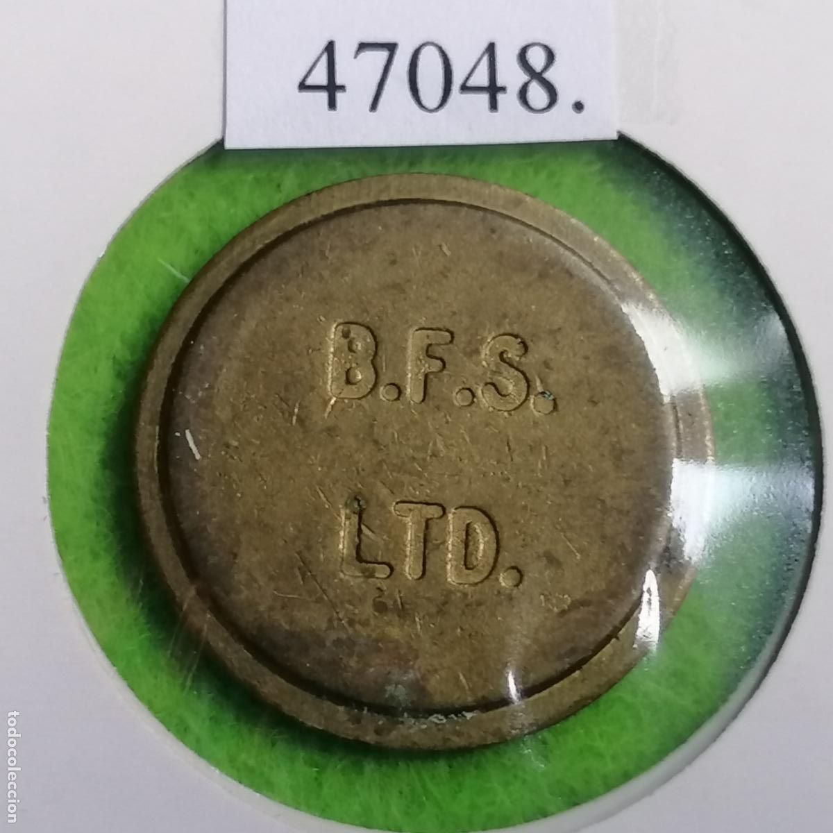 Monedas locales: Ficha Inglaterra, Bell Fruit Services Ltd. (B.F.S. Ltd.) Reino Unido, token, jeton
