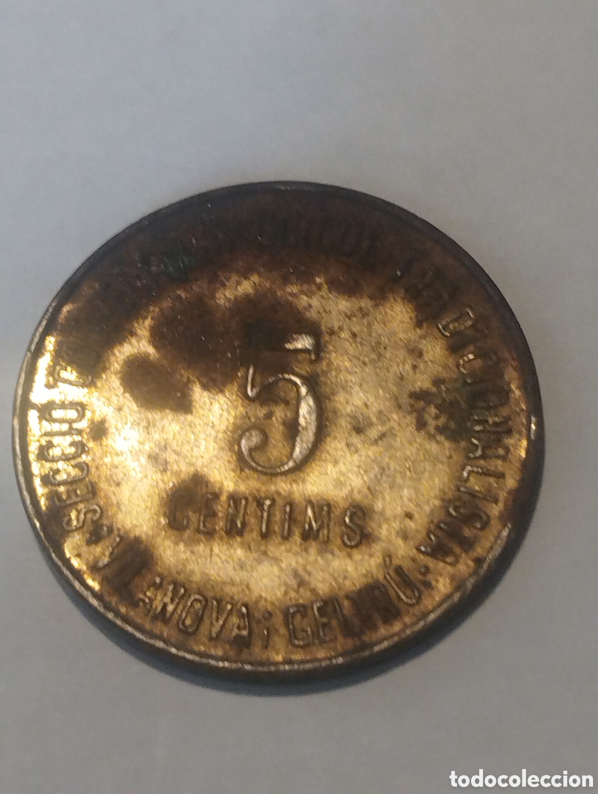 Monedas locales: Secci&oacute; cooperativa circol tradicionalista Vilanova i la Geltr&uacute; 5cts