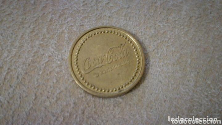 Monedas locales: Ficha Alemania, Coca Cola sin cafe&iacute;na, Koffeinhaltig, token, jet&oacute;n