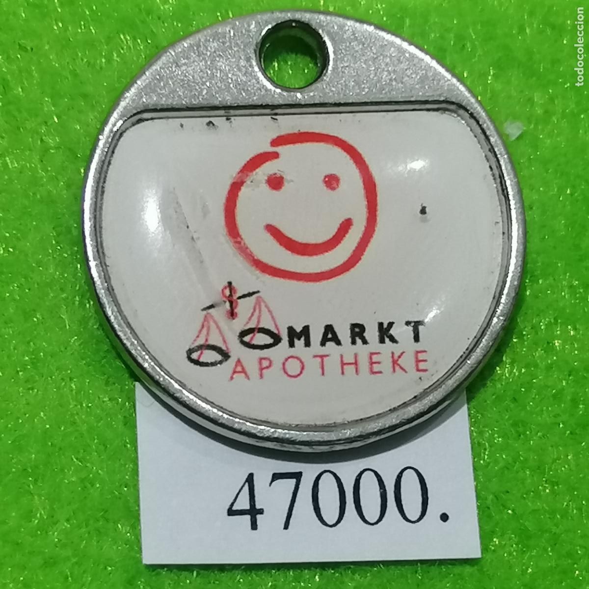 Monedas locales: ficha Alemania Markt, Apotheke, farmacia, carro, carrito super, supermercado, token, jet&oacute;n