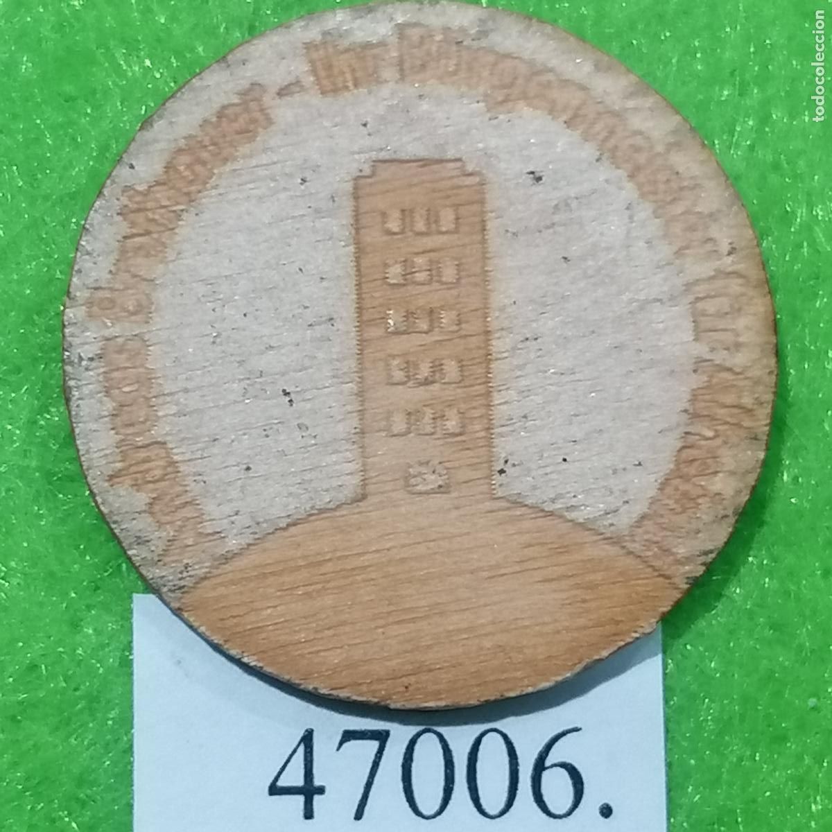 Monedas locales: ficha Alemania madera, Alheim-Taler, token, jet&oacute;n