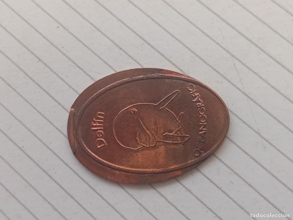 Monedas locales: Delf&iacute;n, oceanografic Valencia, ficha enlongada