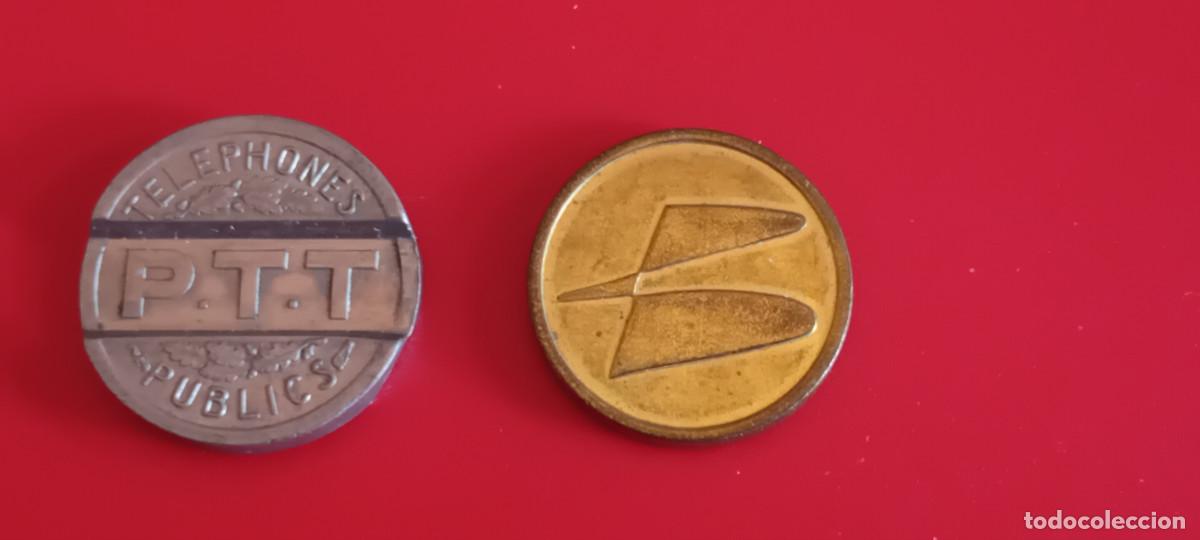 Monedas locales: FICHA TELEFONICA FRANCESA Y OTRA CON EL SIMBOLO DE BANESTO