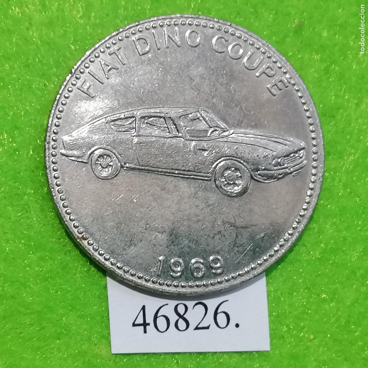 Monedas locales: ficha Alemania, Fiat Dino Coup&eacute; de 1969., SHELL, token, jeton