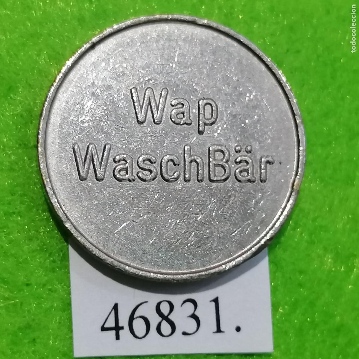 Monedas locales: ficha Alemania, autolavado, carwash, Wap Wasch Center, token, jeton