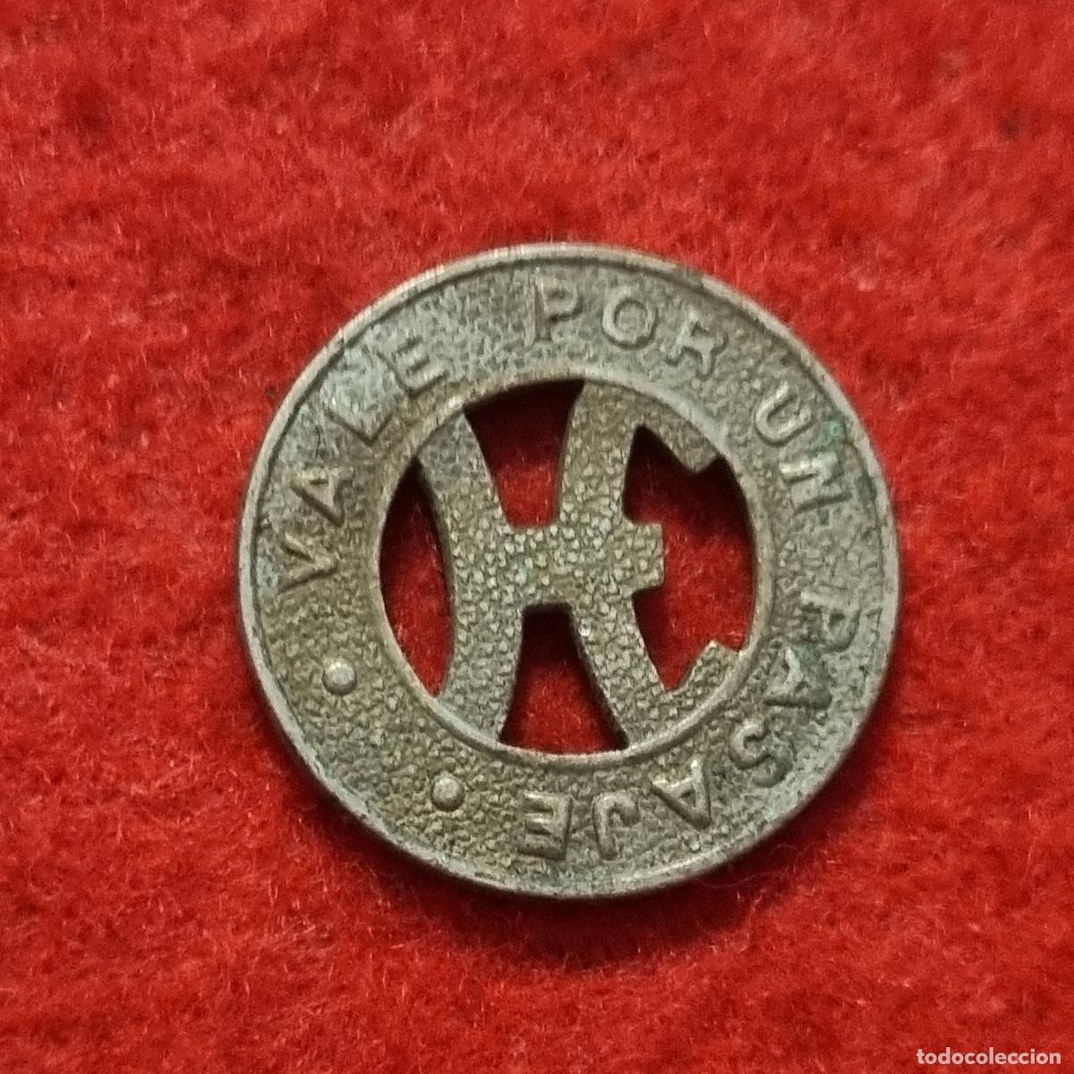 Monedas locales: FICHA VALE POR 1 PASAJE ELECTRIC HABANA CUBA ORIGINAL C38