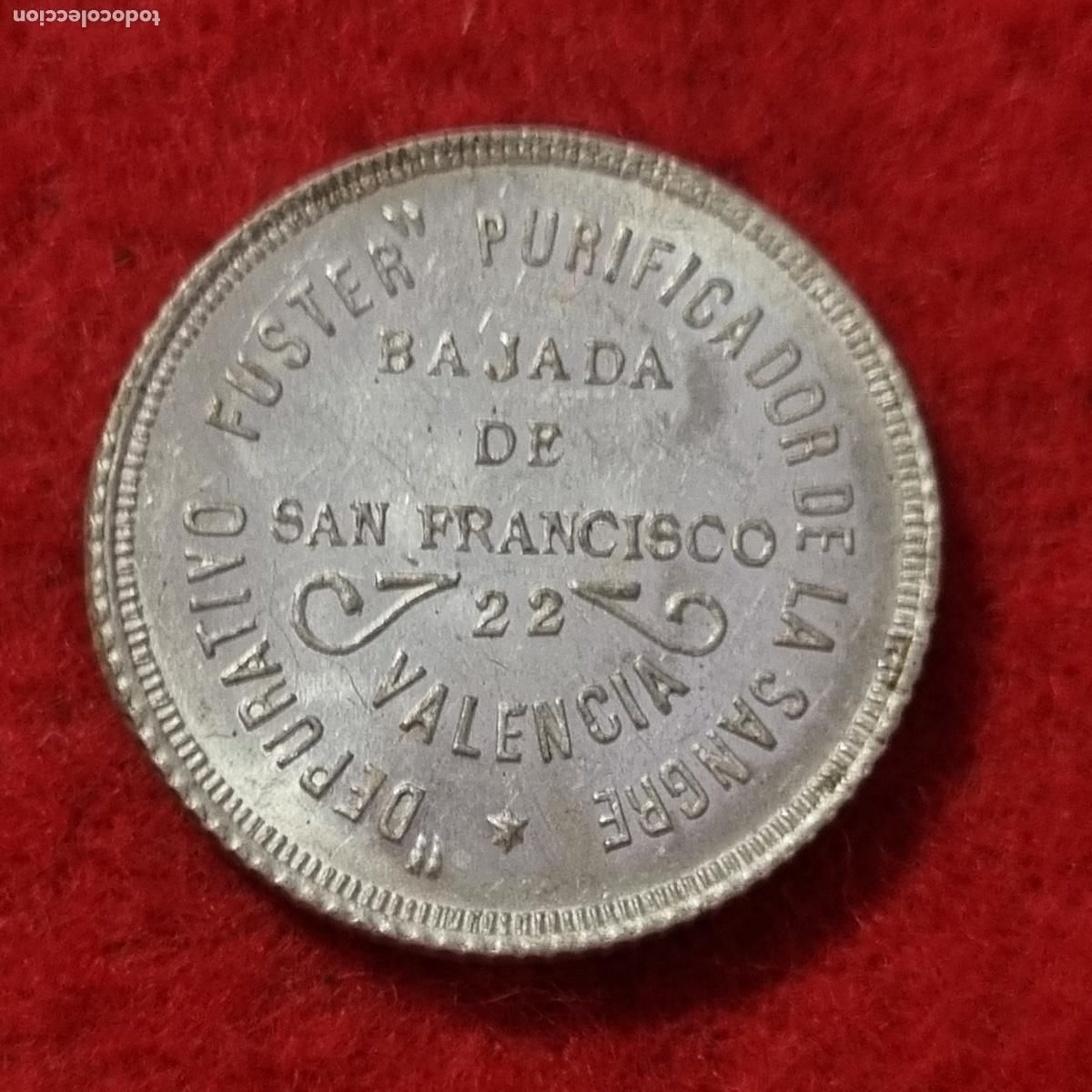 Monedas locales: FICHA PUBLICIDAD DEPURATIVO FUSTER VALENCIA ALFONSO XIII ORIGINAL C38